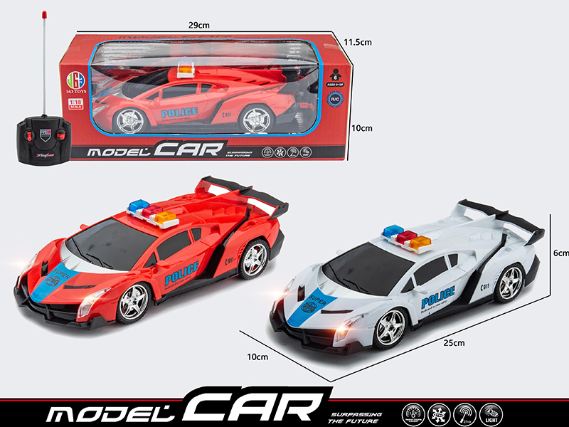 4-Channel Remote Control Police Car With Headlights(Not Included Batteries)