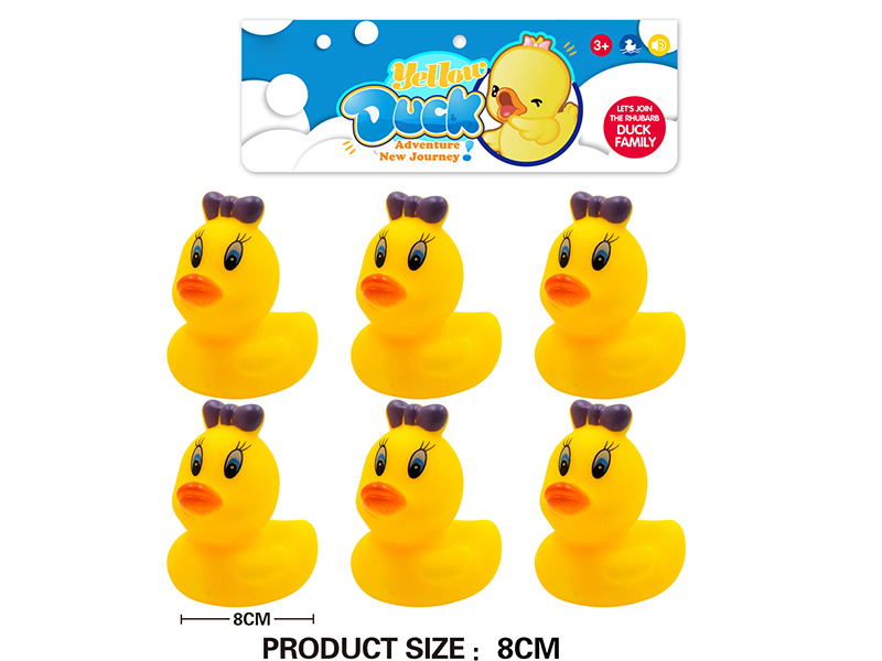 Bath Toys 8cm Duck 6pcs