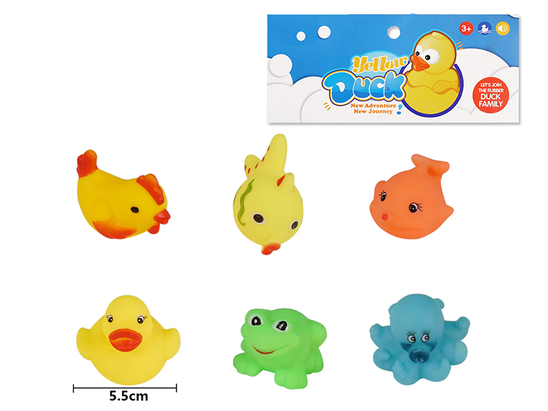 Children's Bath Toy Animals Set 6pcs