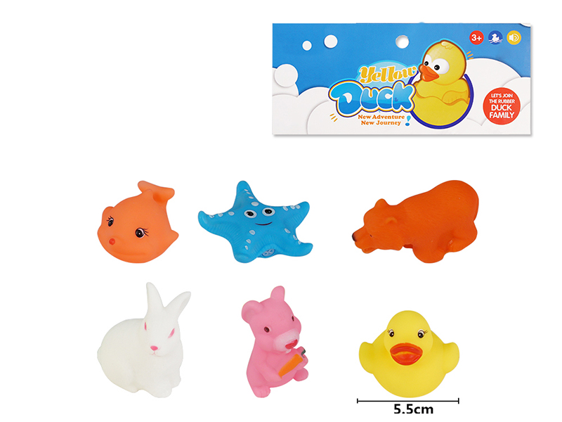 Children's Bath Toy Animals Set 6pcs