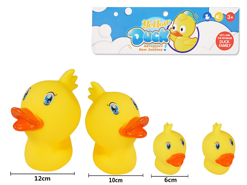 Bath Toy Bighead Ducks 4pcs(12CM/10CM/6CM*2)