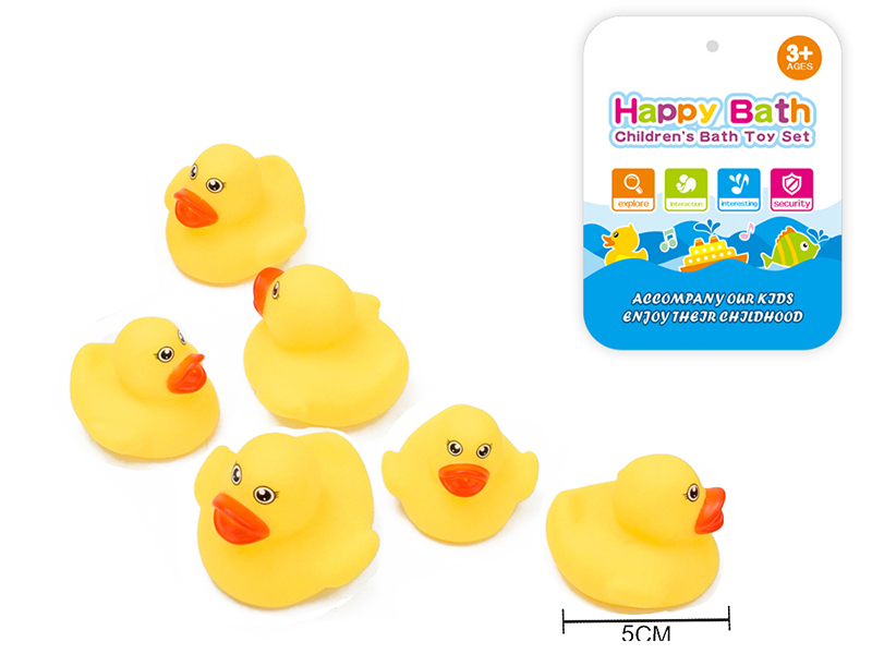 Environmental Children's Bath Toy Animals Set With Whistle 6pcs