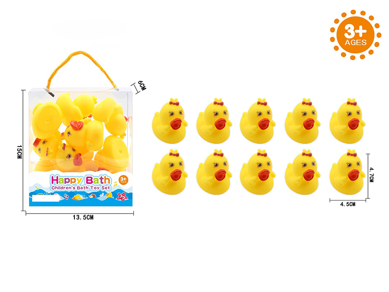 Environmental Children's Bath Toy 5CM Ducks 10pcs