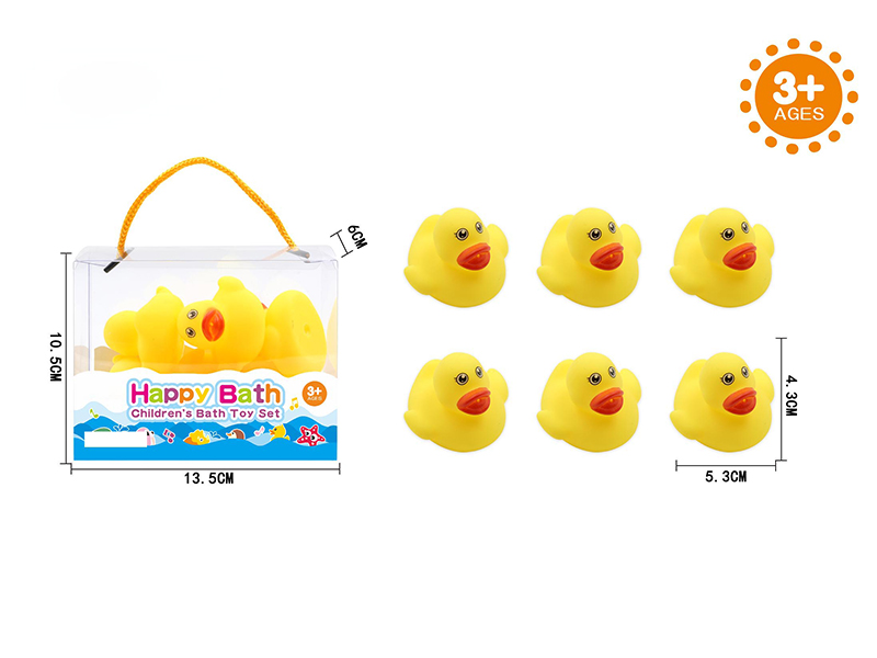 Environmental Children's Bath Toy 5CM Ducks 6pcs