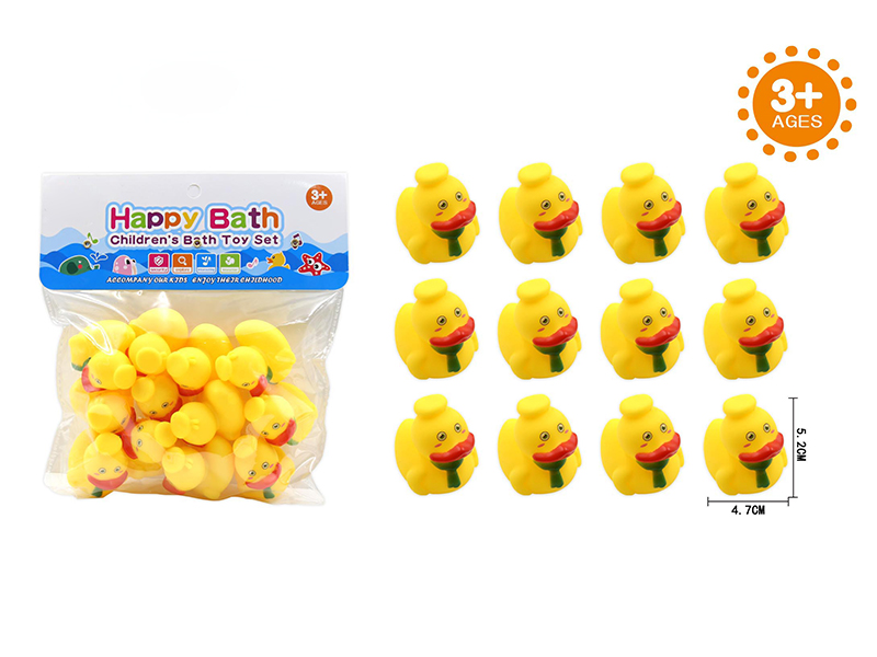 Environmental Children's Bath Toy 6CM Ducks 12pcs