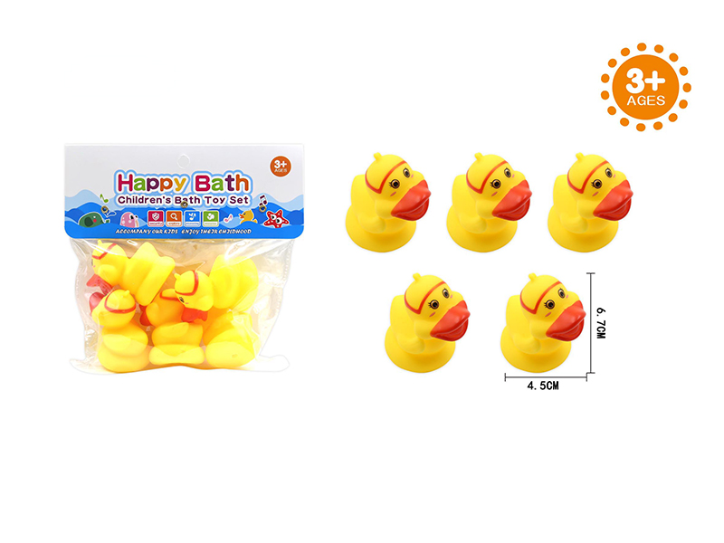 Environmental Children's Bath Toy 6CM Ducks 5pcs