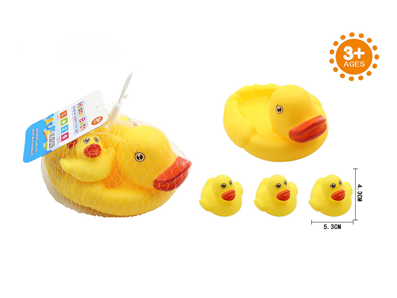 Environmental Children's Bath Toy Large Duck With 3 Small Ducks