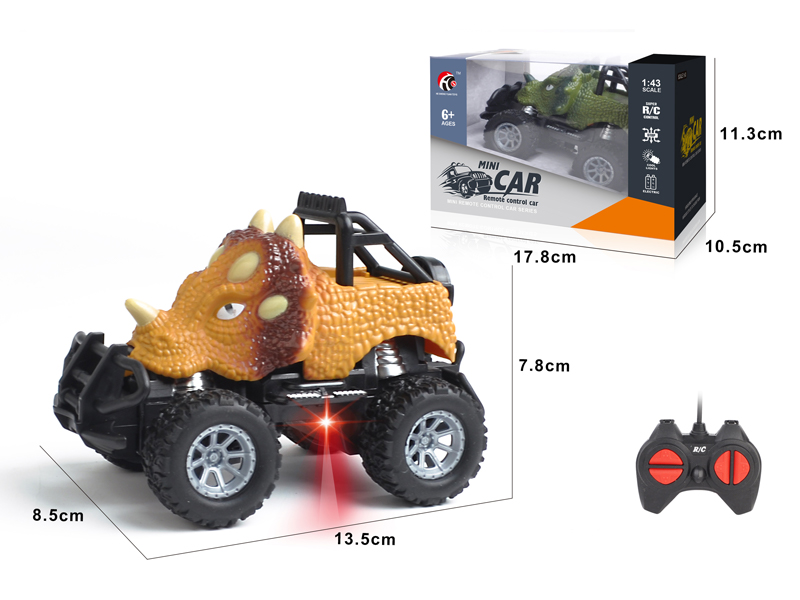1:43 R/C Horned Dinosaur Off-Road Vehicle