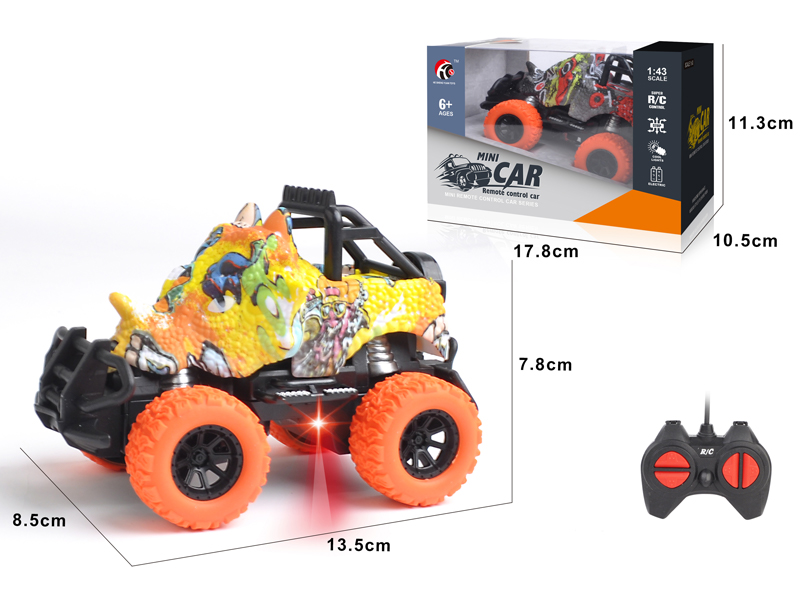 1:43 R/C Horned Dinosaur Off-Road Vehicle