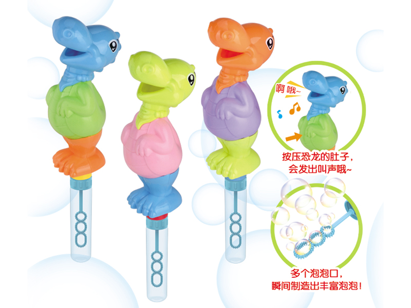 Dinosaur Bubble Sticks With Sound 12pcs