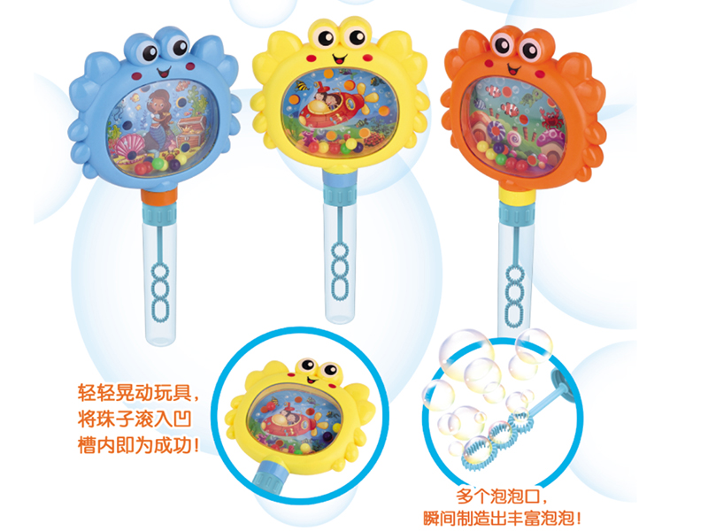 Crab Balance Beads & Bubble Sticks 12PCS