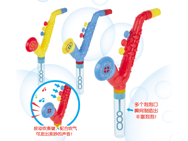 Whistle Saxophone & Bubble Sticks 12PCS