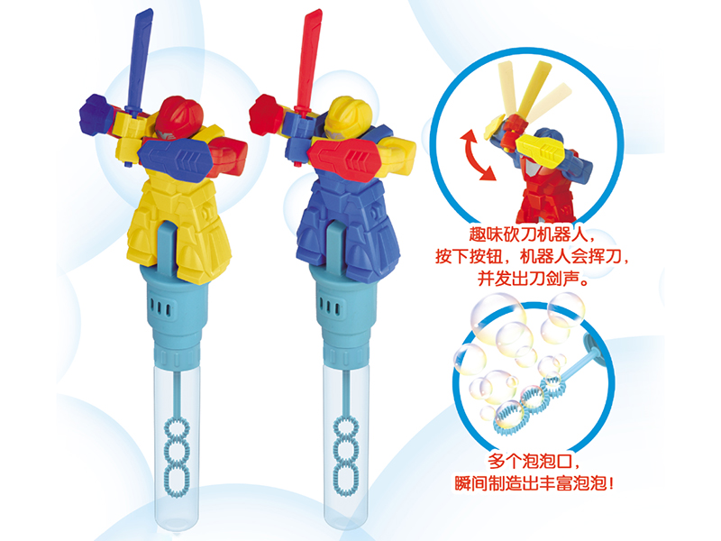 Robot & Bubble Sticks 12PCS