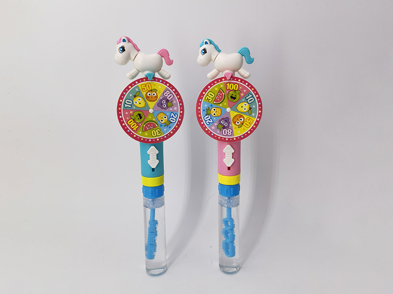 Turntable Raffle Pony & Bubble Sticks 12PCS