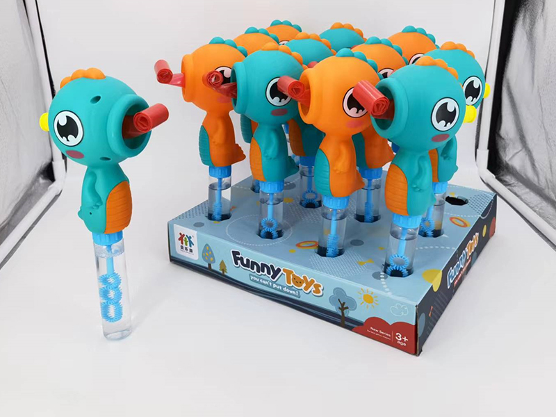 Blowing Dragon Toy & Bubble Sticks 12PCS