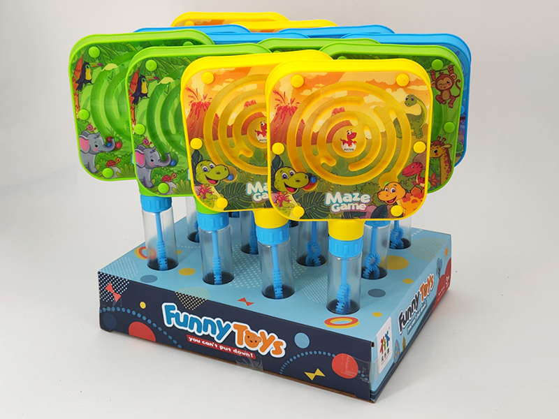 Maze Toy & Bubble Sticks 12PCS