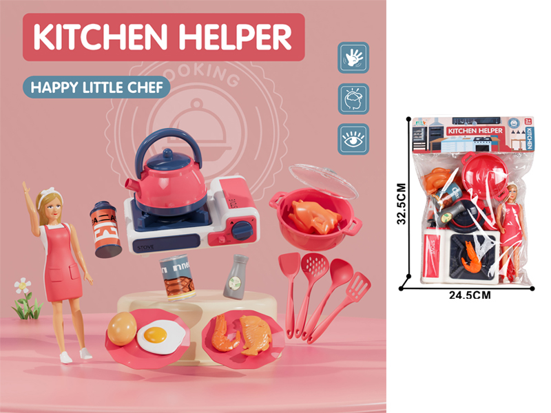 Kitchen Gas Stove With Water Kettle And Soup Pot Set