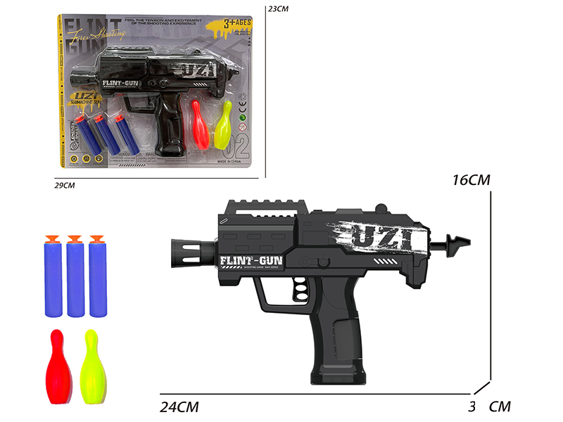 UZI Soft Bullet Gun With Bowling Toy