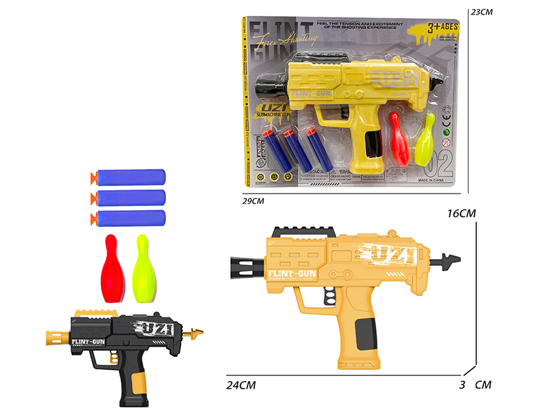 UZI Soft Bullet Gun With Bowling Toy