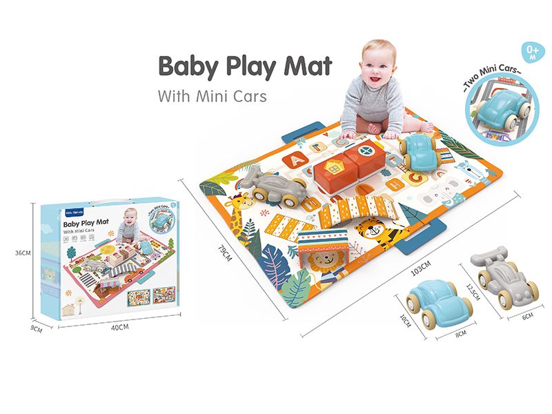 Baby Paly Mat With 2 Mini Cars