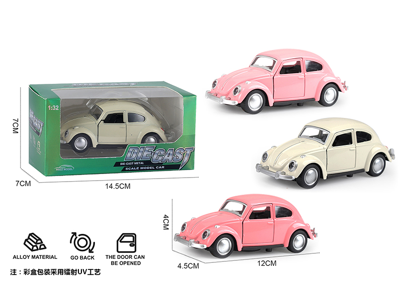 1:32 Volkswagen Beetle Pull Back Alloy Car