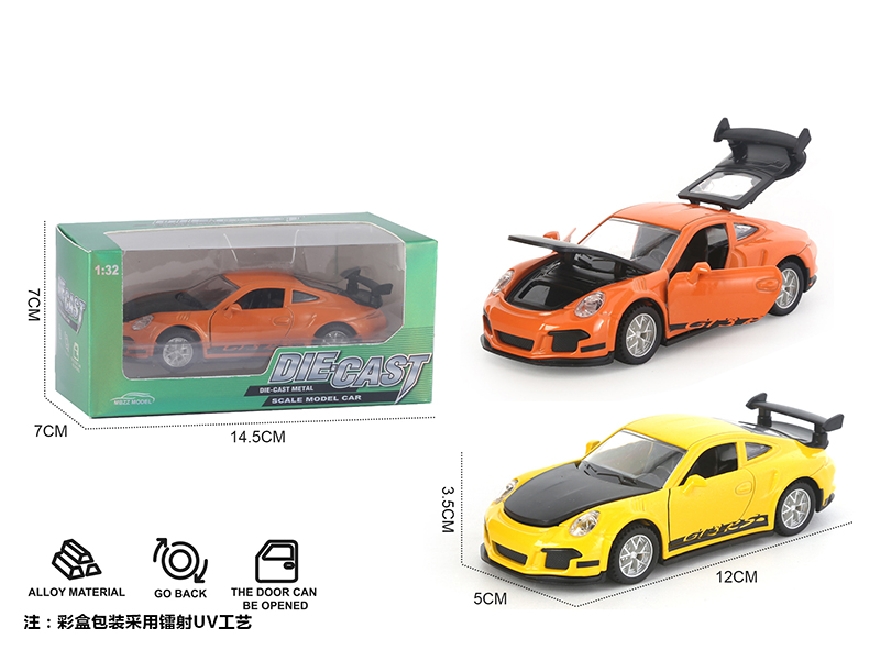 1:32 Porsche Pull Back Alloy Car