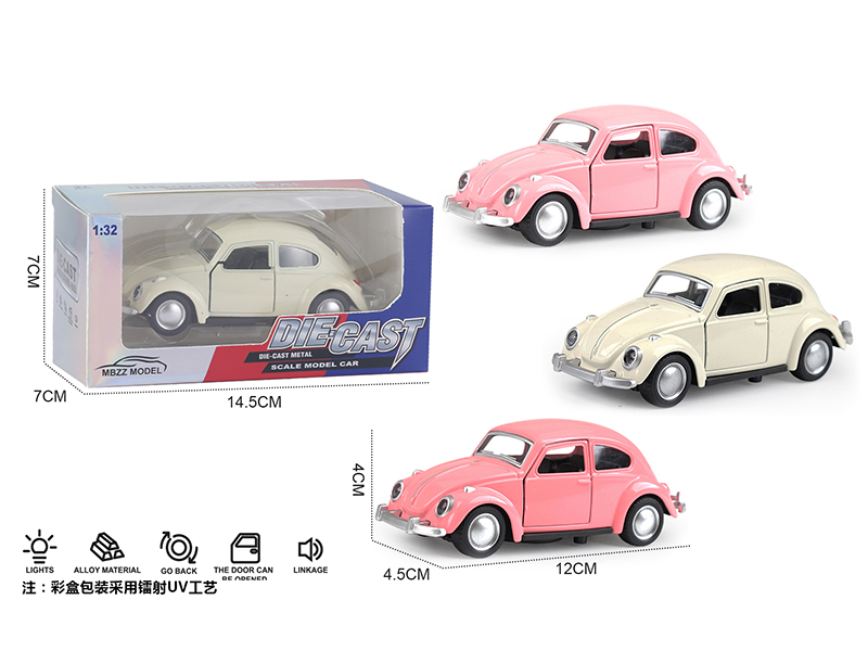 1:32 Volkswagen Beetle Pull Back Alloy Car