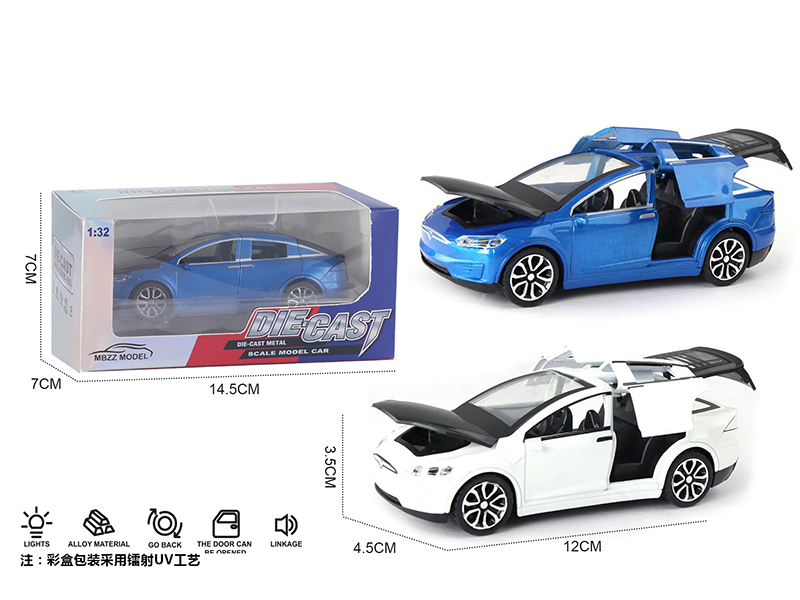 1:32 Tesla Pull Back Alloy Car
