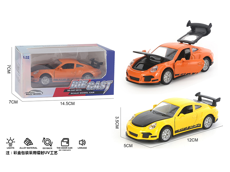 1:32 Porsche Pull Back Alloy Car