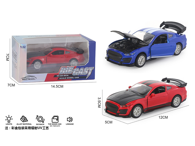 1:32 Mustang Pull Back Alloy Car
