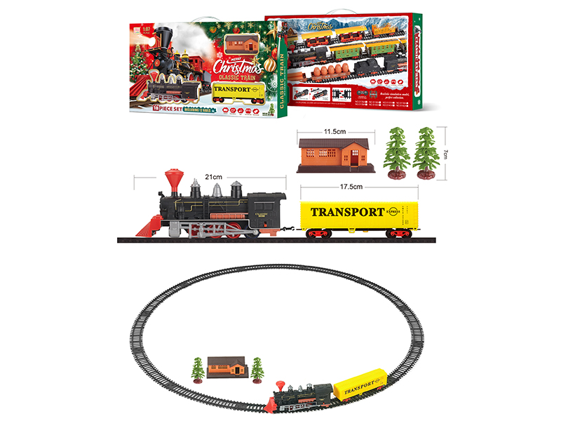 1:87 B/O Christmas Classical Rail Train(With Lights And Music)