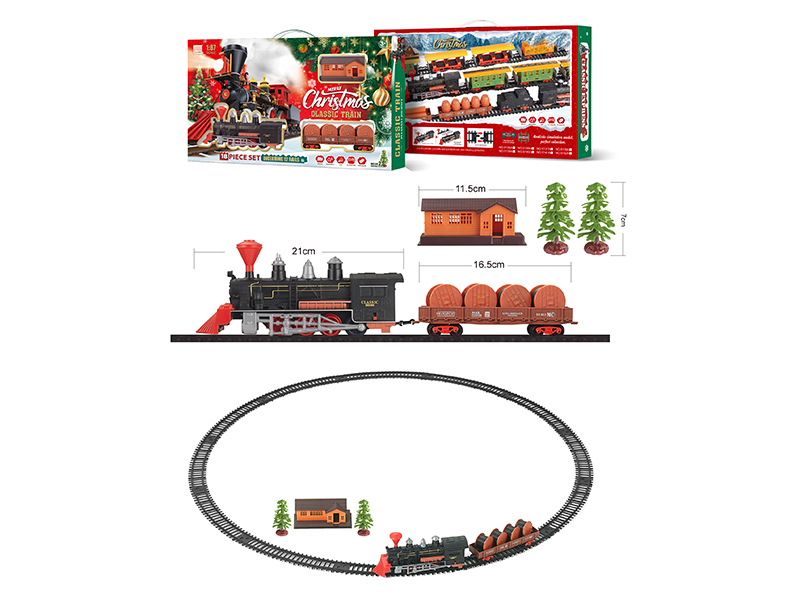 1:87 B/O Christmas Classical Rail Train(With Lights And Music)