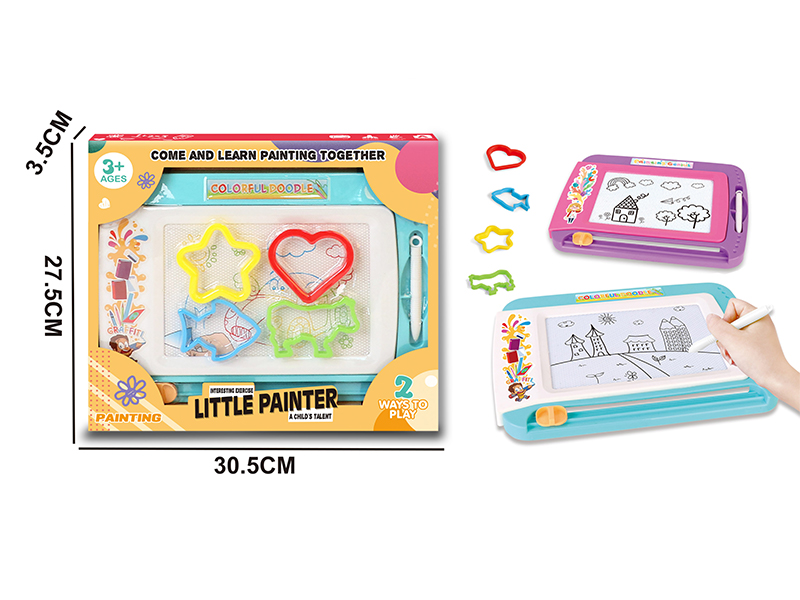 Magnetic Black And White Boys And Girls Writing Board +Pen+Accessories