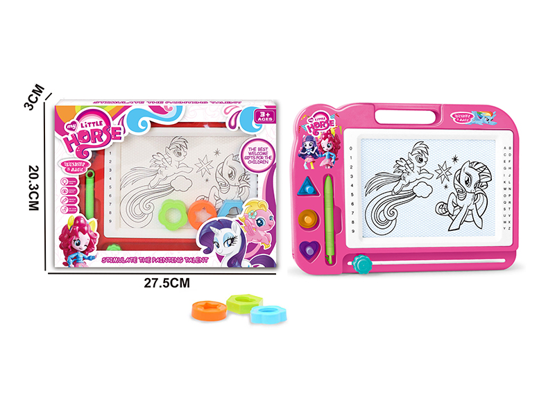 Magnetic Black And White Poly Writing Board +Pen+Accessories