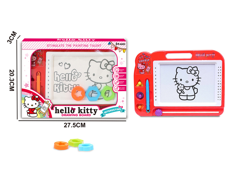 Magnetic Black And White KT Cat Writing Board +Pen+Accessories