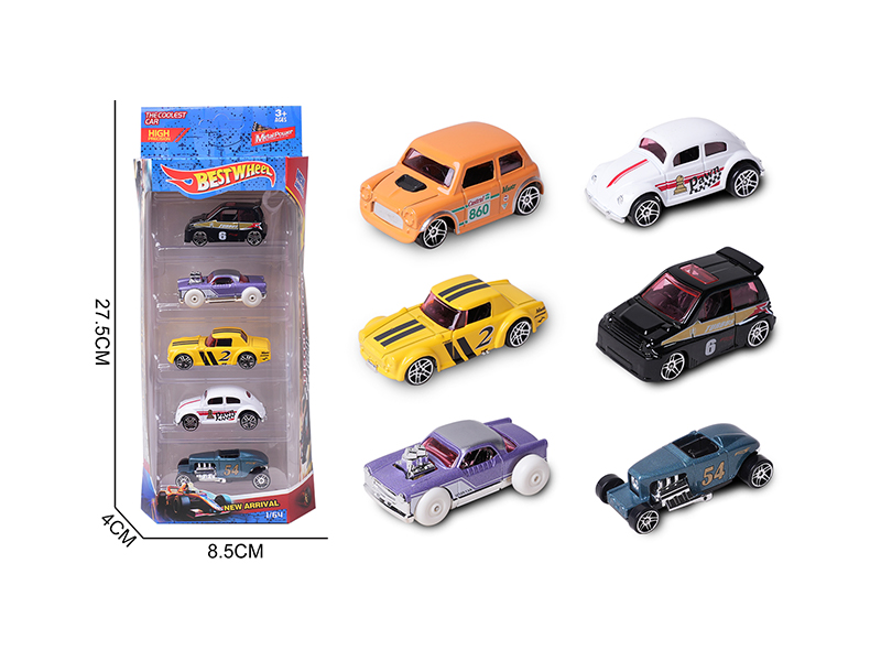 1:64 Slide Alloy Car(Vintage Car)5PCS