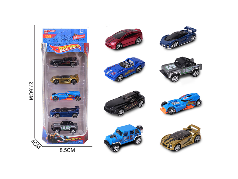 1:64 Slide Alloy Car(Racing Car/Sports Car/Off Road Vehicle)5PCS