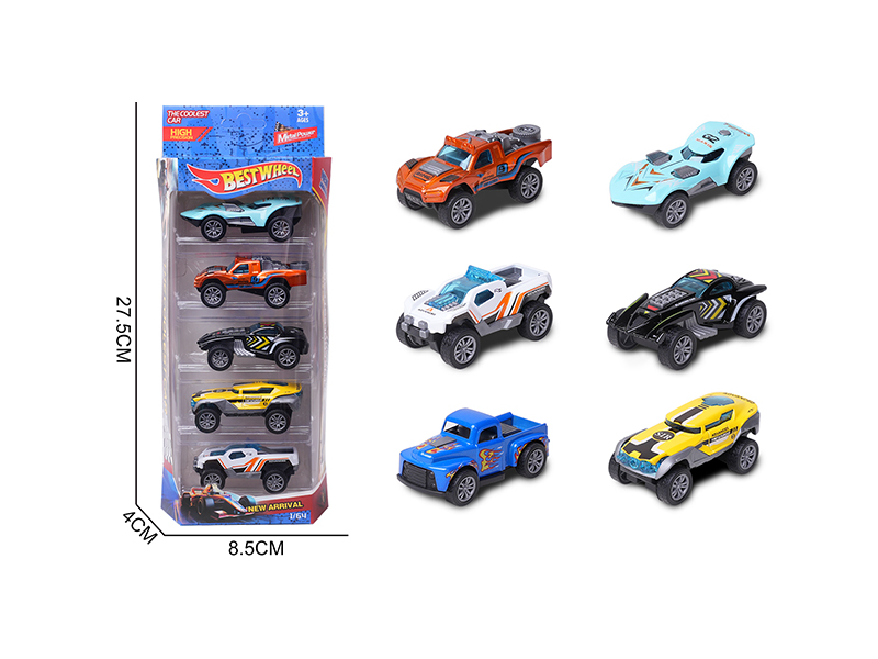 1:64 Slide Alloy Car(Off Road Vehicle)5PCS