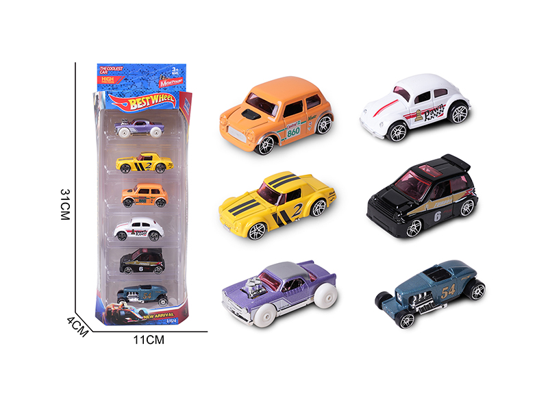 1:64 Slide Alloy Car(Vintage Car)6PCS