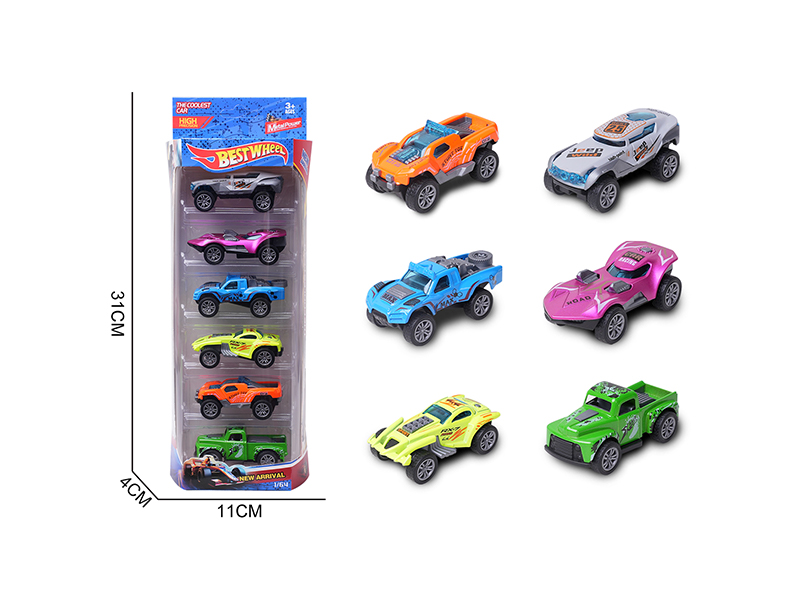 1:64 Slide Alloy Car(Off Road Vehicle)6PCS