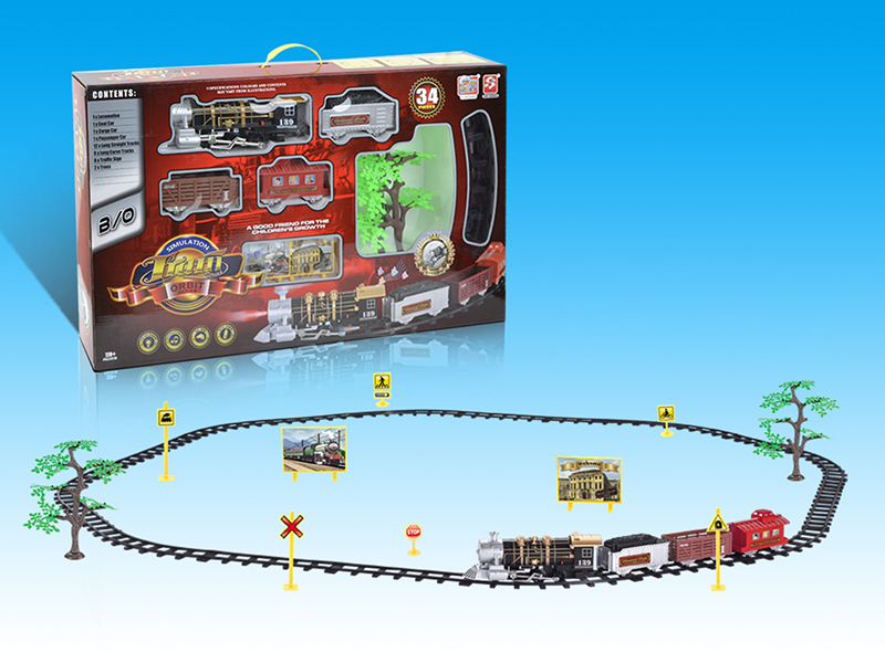B/O Classical Steam Rail Train With Accessories(Lights & Music, Smoke)