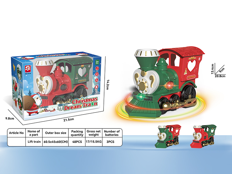 B/O Go And Bump Christmas Lift Train