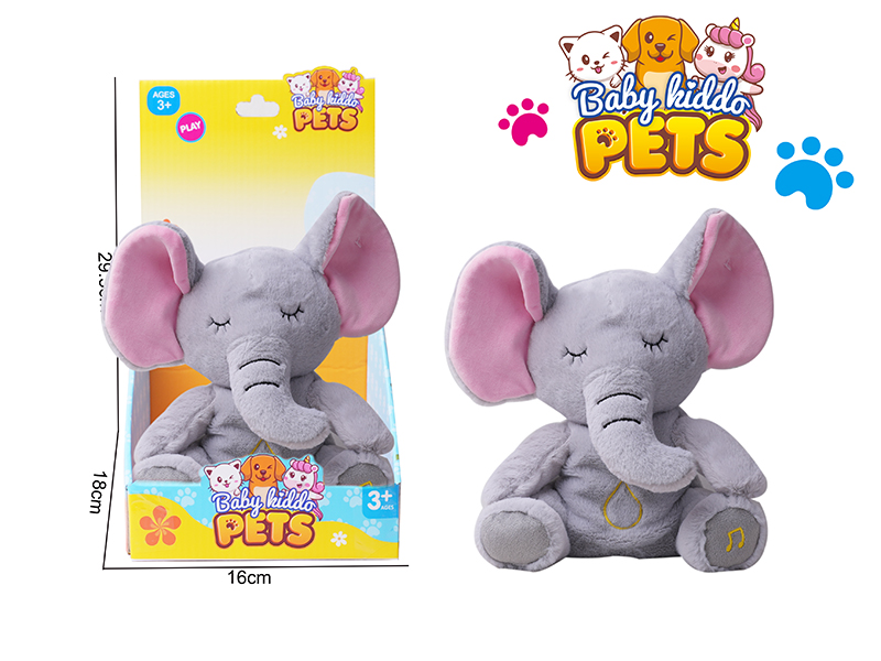 B/O Plush Elephant Baby Soothing Toy