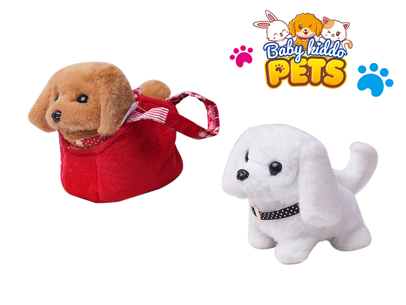 B/O Plush Dog With Handbag 6pcs