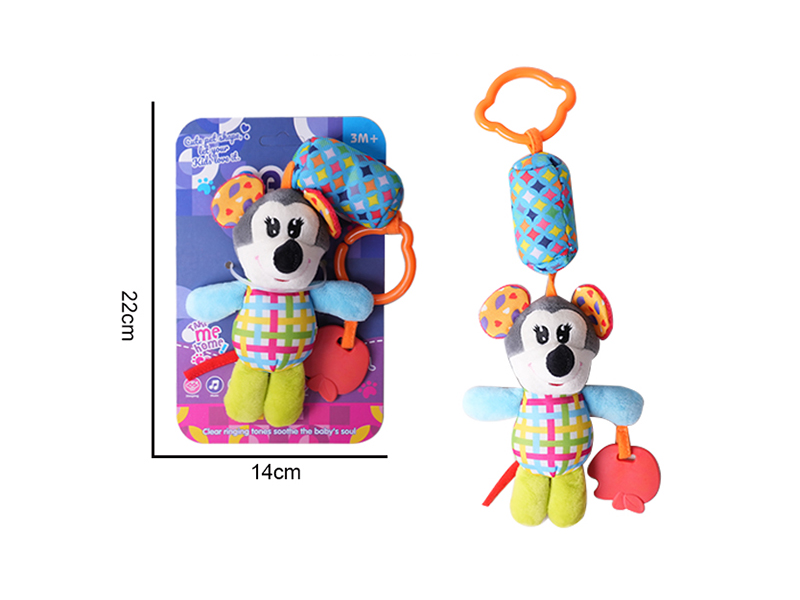 Baby Cartoon Animal Bedside Bell Plush Toy - Mickey Mouse