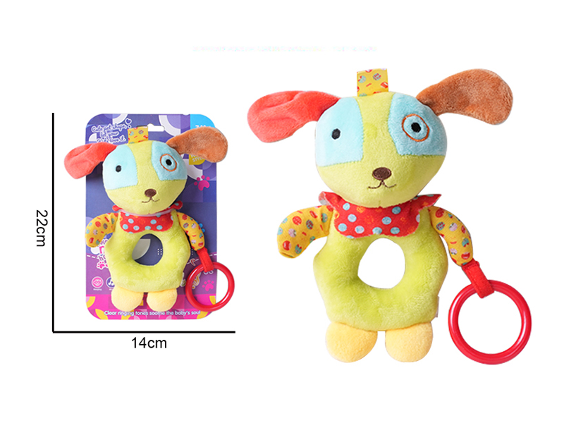 Baby Cartoon Animal Rattles Plush Toy - Dog