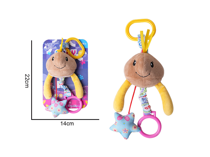 Baby Cartoon Animal Bedside Bell Plush Toy - Turtle