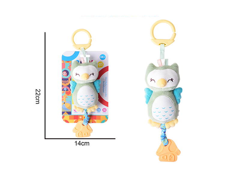 Baby Cartoon Animal Bedside Bell Plush Toy - Owl