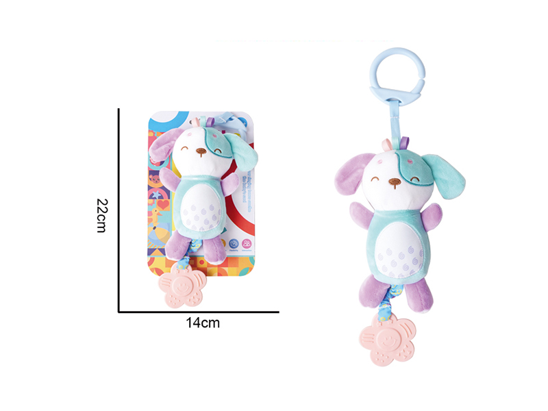 Baby Cartoon Animal Bedside Bell Plush Toy - Puppy