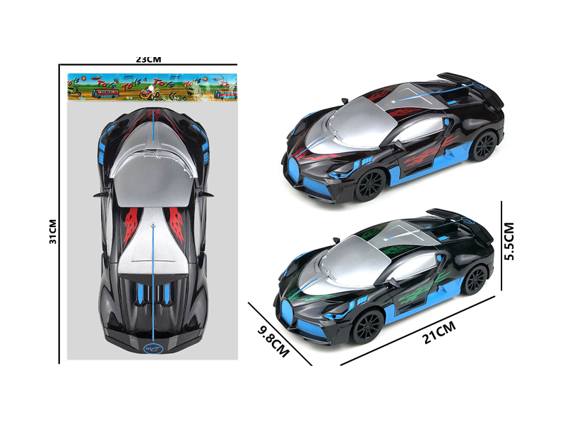 Friction Transparent Bugatti Racing Car